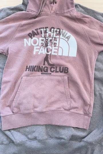 Pattie Gonia Hiking Club Hoodie - Brown Print