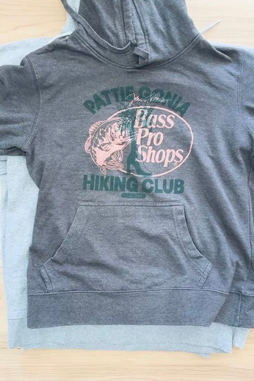 Pattie Gonia Hiking Club Hoodie - Green Print