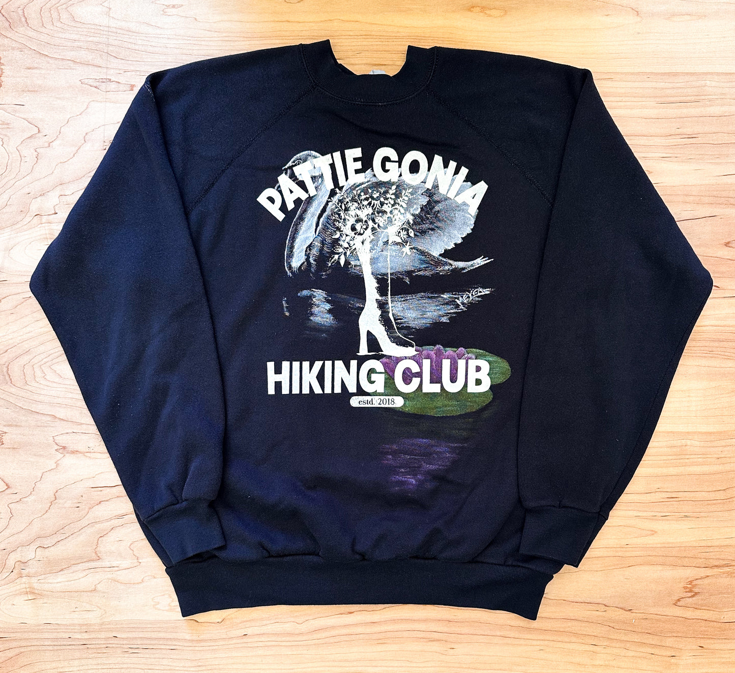 Pattie Gonia Hiking Club Crewneck - Cream Print