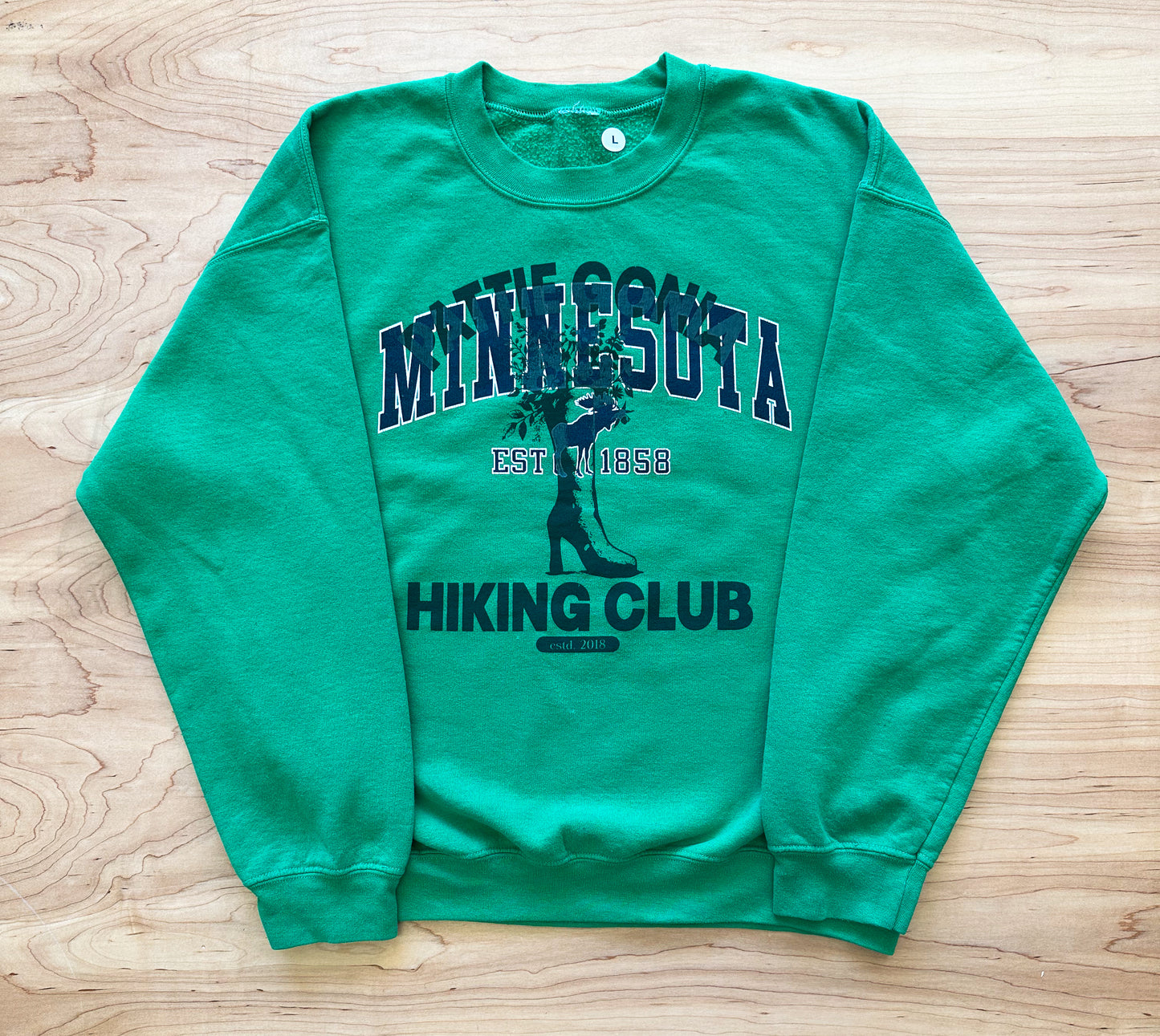Pattie Gonia Hiking Club Crewneck - Green Print