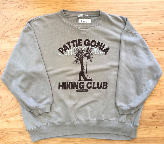 Pattie Gonia Hiking Club Crewneck - Brown Print