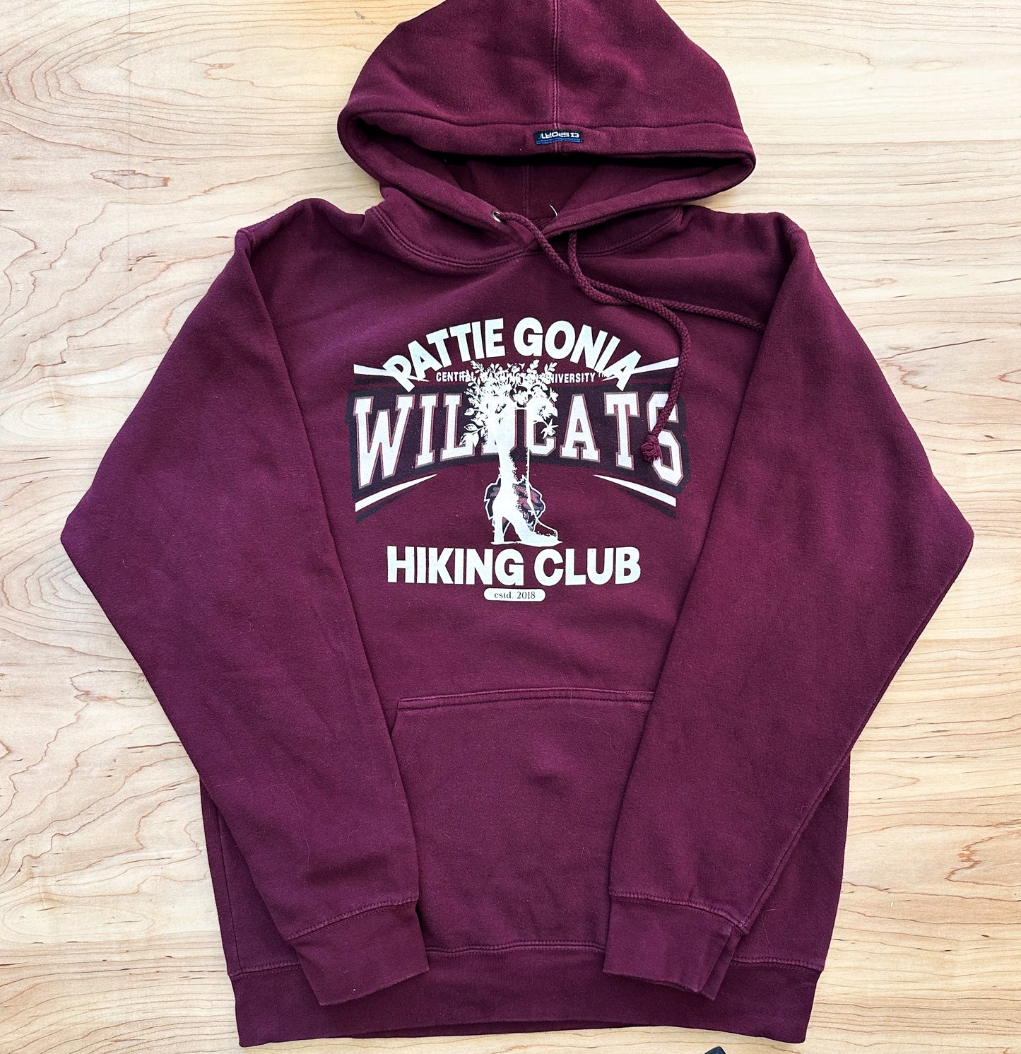 Pattie Gonia Hiking Club Hoodie - Cream Print