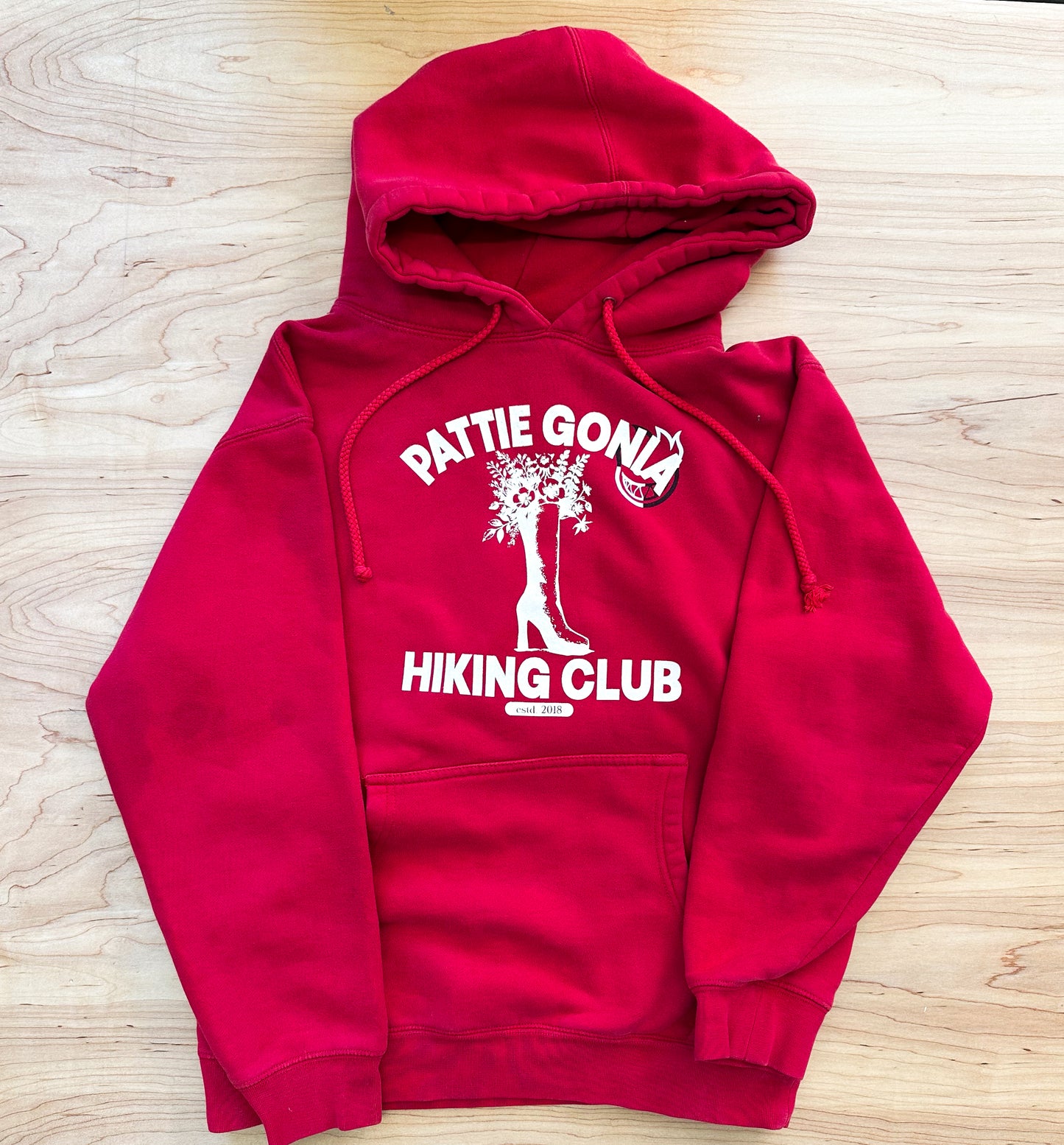 Pattie Gonia Hiking Club Hoodie - Cream Print